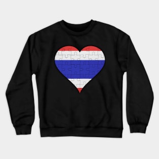 Thai Jigsaw Puzzle Heart Design - Gift for Thai With Thailand Roots Crewneck Sweatshirt